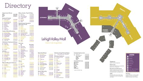 SECOND LEVEL. . Lehigh valley mall directory